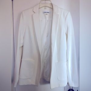 NWT Calvin Klein Suits white blazer size 0